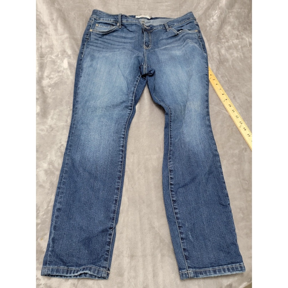Torrid Skinny Jeans Women Size 18 Blue Medium Wash Stretch Mid Rise Denim